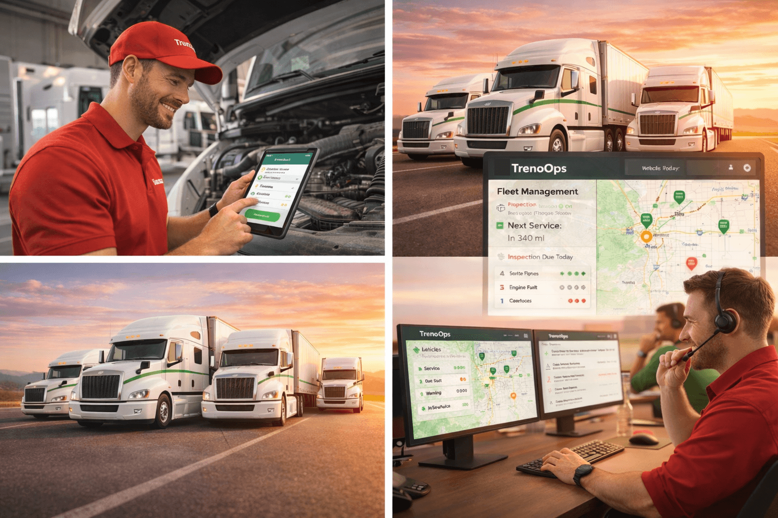 Mechanic working on truck